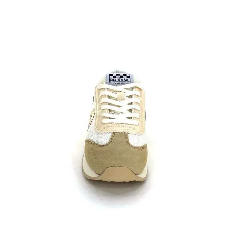 No Name Baskets Running City Run Jogger W Daim Textile Blanc Beige Discount