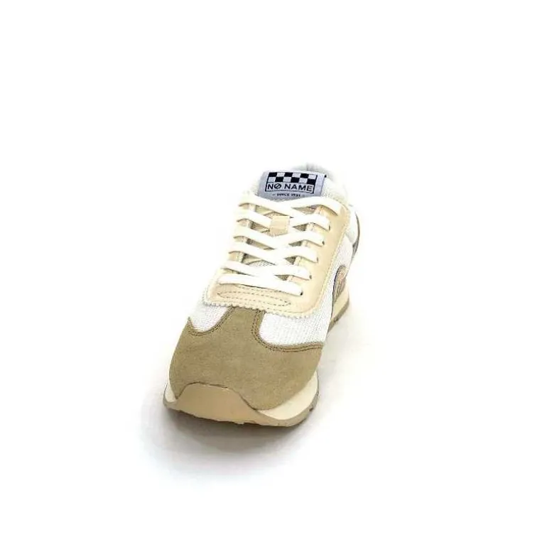 No Name Baskets Running City Run Jogger W Daim Textile Blanc Beige Discount