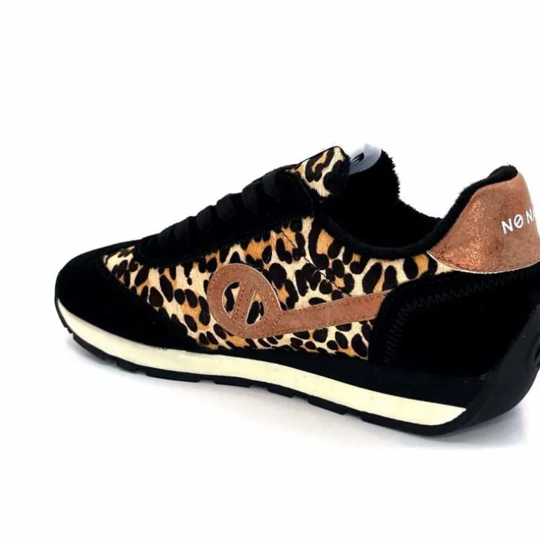 No Name Baskets Running City Run Jogger W Daim Noir Léo LéopardNoir Cheap