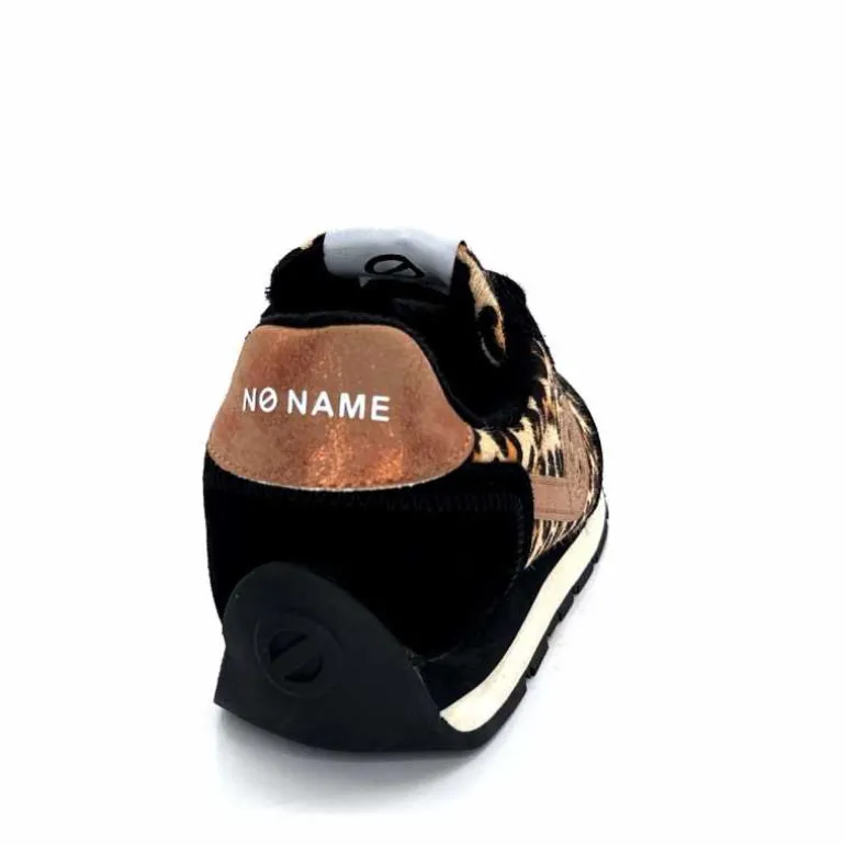 No Name Baskets Running City Run Jogger W Daim Noir Léo LéopardNoir Cheap