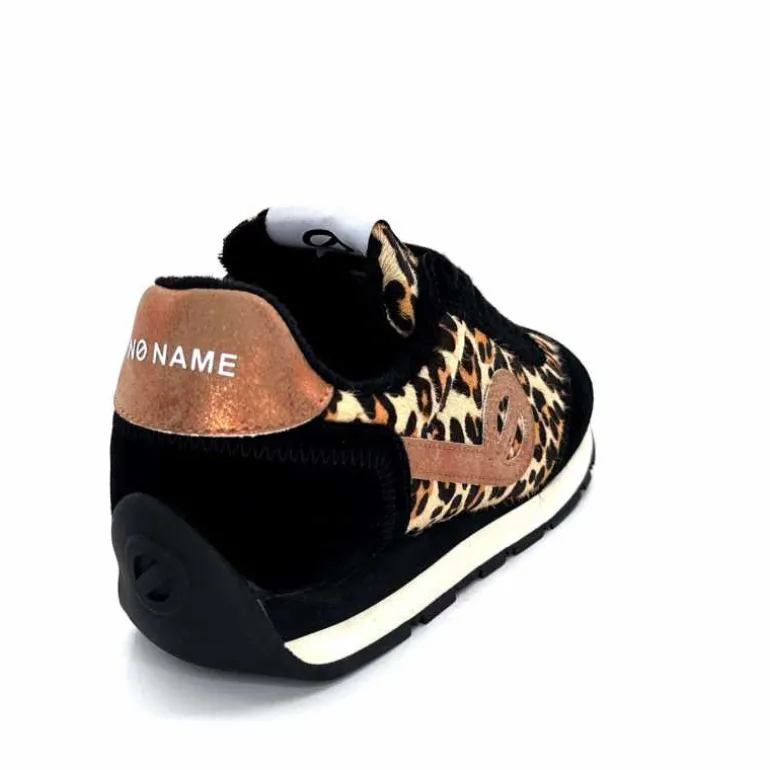 No Name Baskets Running City Run Jogger W Daim Noir Léo LéopardNoir Cheap