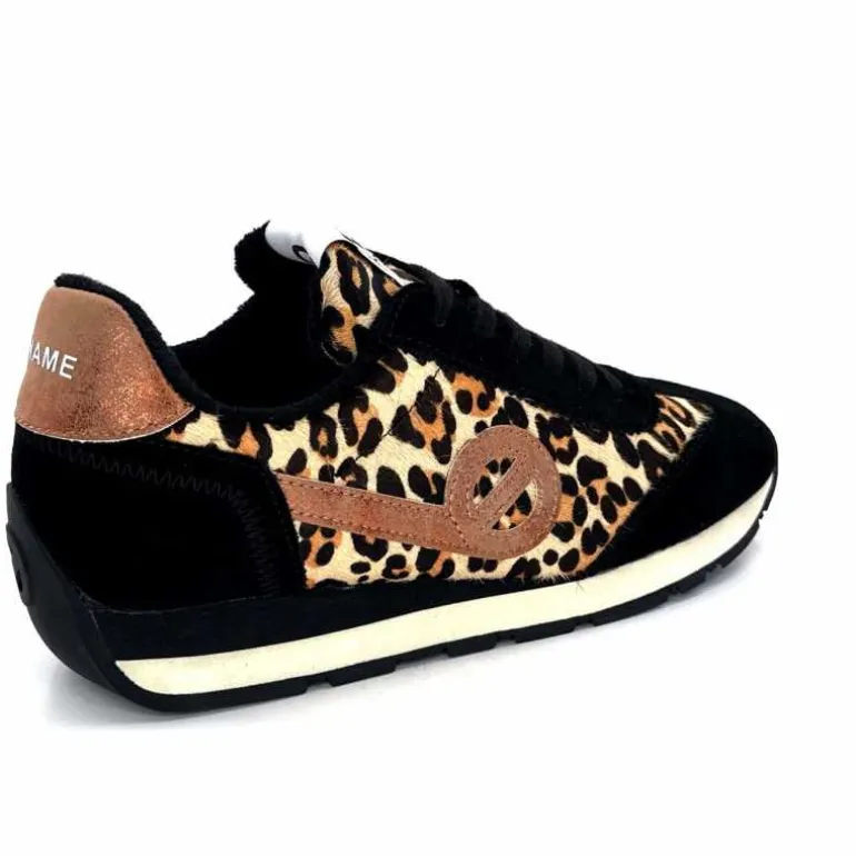 No Name Baskets Running City Run Jogger W Daim Noir Léo LéopardNoir Cheap
