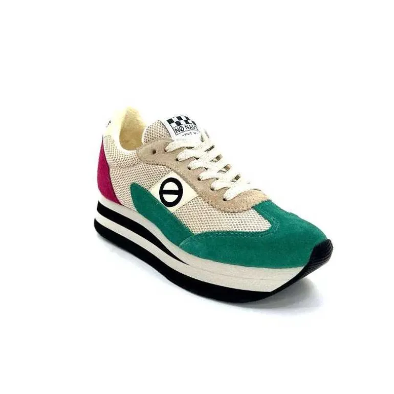 No Name Baskets Running Flex M Jogger W Daim Fuchsia Textile Beige Vert Flash Sale