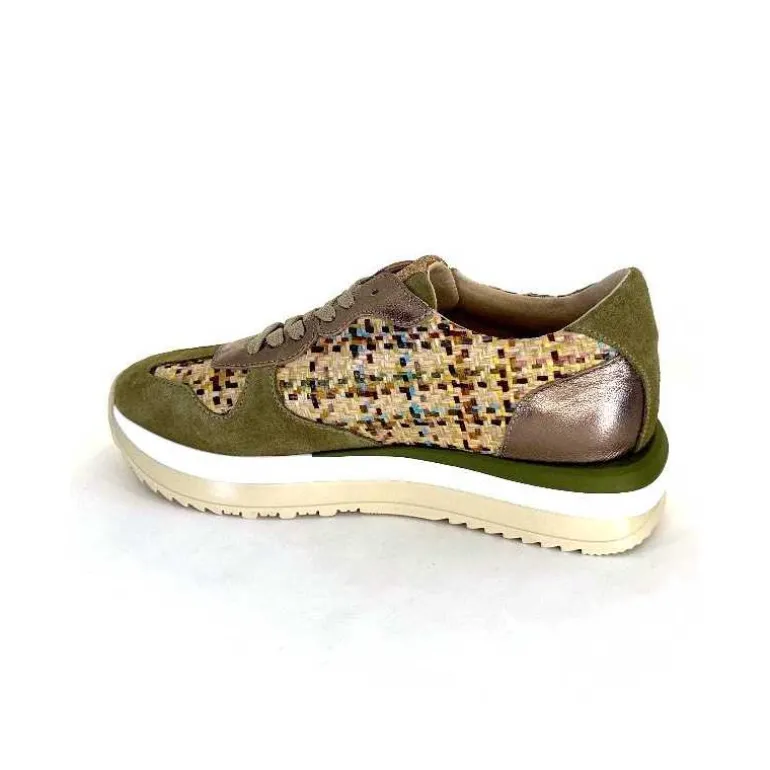Requin Baskets Running Reqins Ursula Daim Raffia Multicolore Kaki Cheap