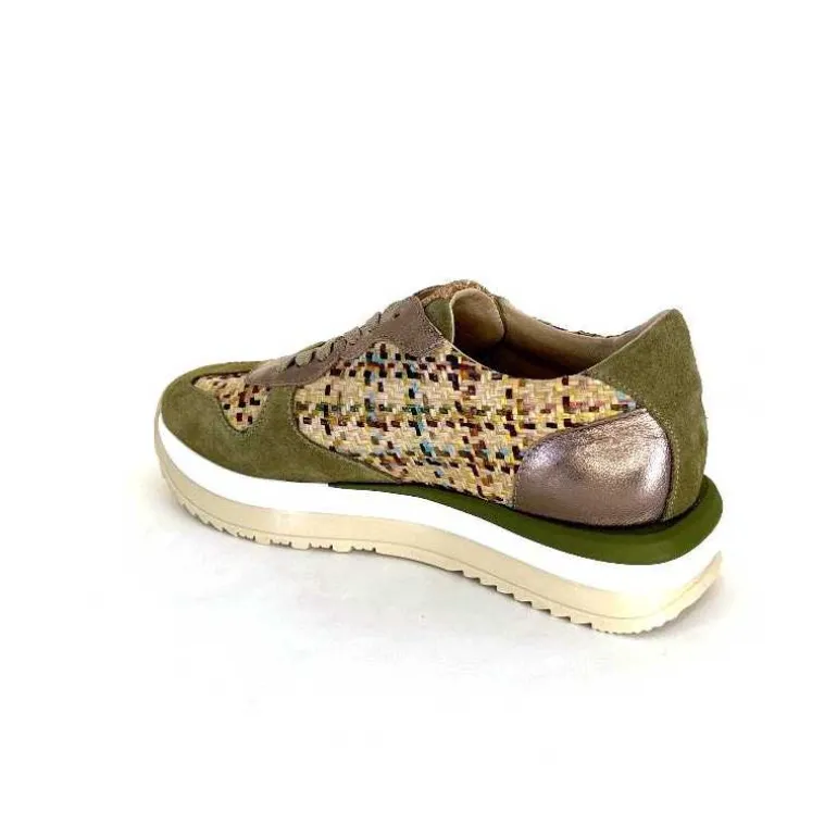 Requin Baskets Running Reqins Ursula Daim Raffia Multicolore Kaki Cheap