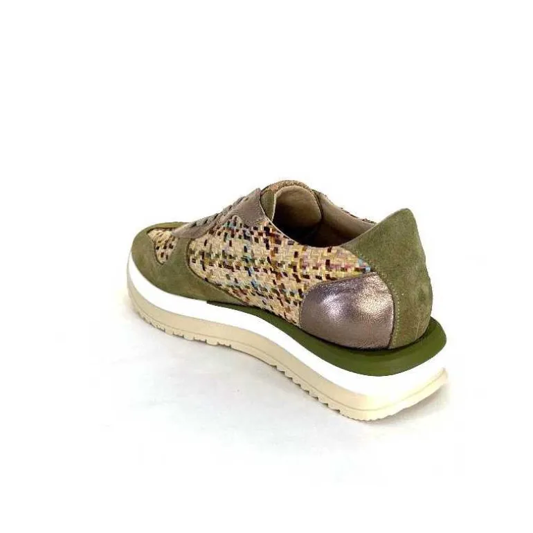 Requin Baskets Running Reqins Ursula Daim Raffia Multicolore Kaki Cheap