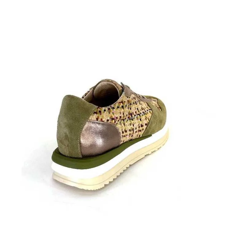 Requin Baskets Running Reqins Ursula Daim Raffia Multicolore Kaki Cheap
