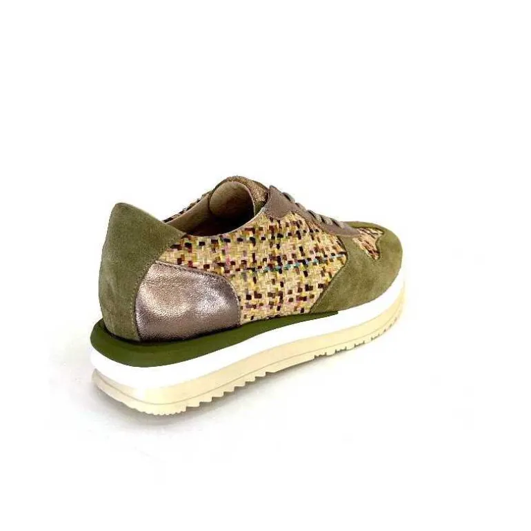 Requin Baskets Running Reqins Ursula Daim Raffia Multicolore Kaki Cheap