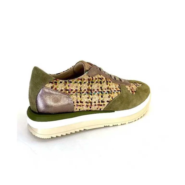 Requin Baskets Running Reqins Ursula Daim Raffia Multicolore Kaki Cheap