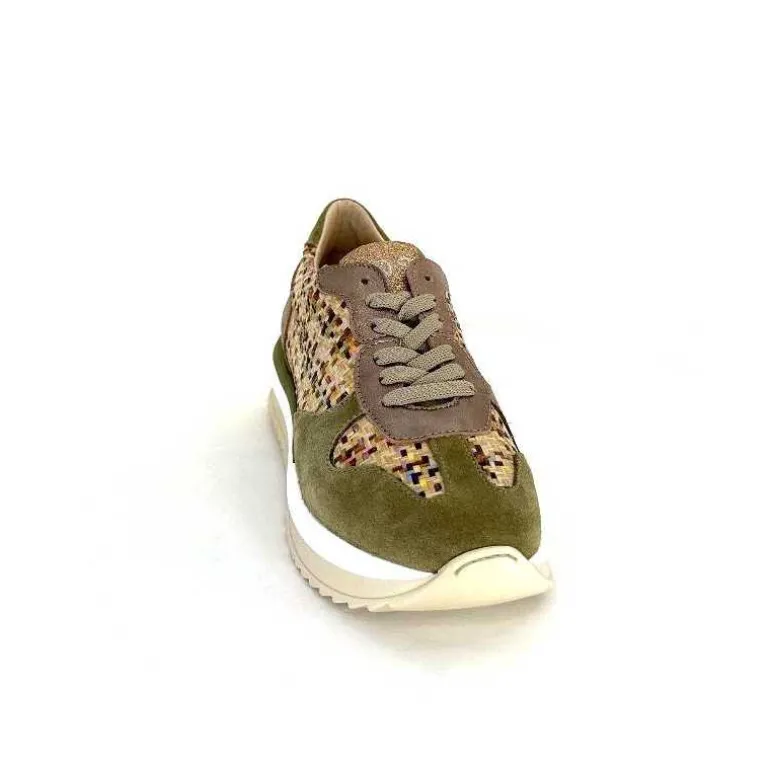 Requin Baskets Running Reqins Ursula Daim Raffia Multicolore Kaki Cheap