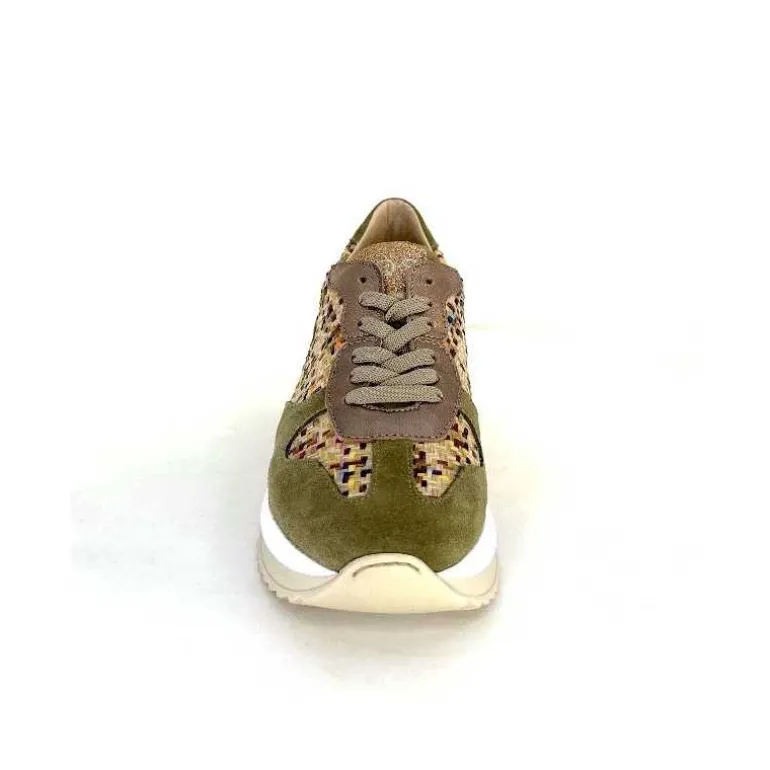 Requin Baskets Running Reqins Ursula Daim Raffia Multicolore Kaki Cheap