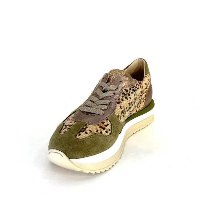 Requin Baskets Running Reqins Ursula Daim Raffia Multicolore Kaki Cheap