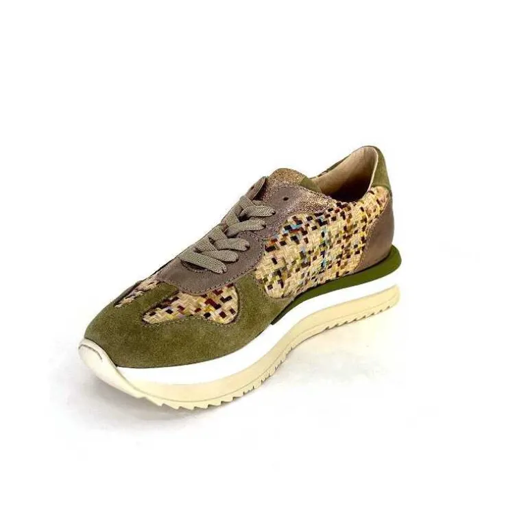 Requin Baskets Running Reqins Ursula Daim Raffia Multicolore Kaki Cheap