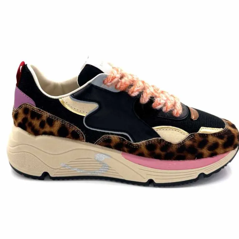 royal trading - serafini Baskets Running Serafini Ai24dmal04 Textile &amp; Léo Noir Fashion