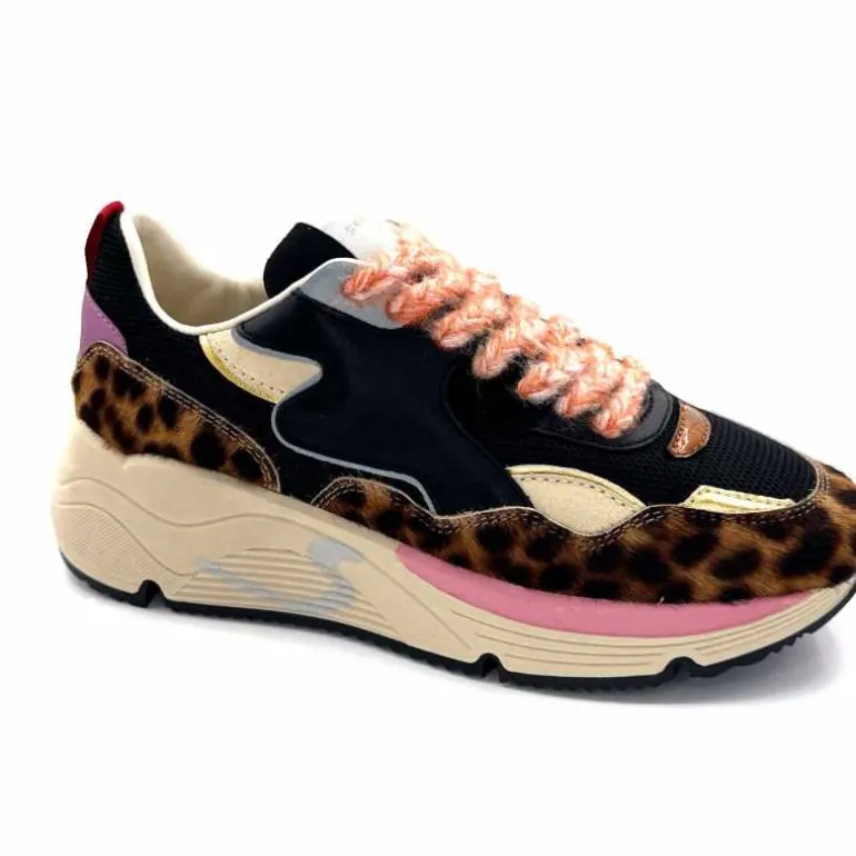 royal trading - serafini Baskets Running Serafini Ai24dmal04 Textile &amp; Léo Noir Fashion