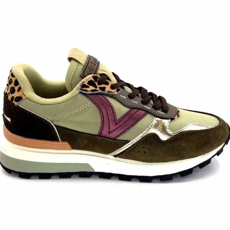 Victoria Baskets Running 1156108 Textile Daim Kaki KakiLéopard Fashion