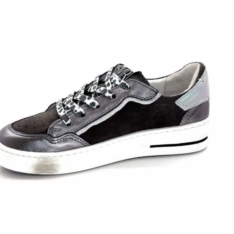 Semerdjian Baskets SMR23 Ales A625 Cuir Métallique Gris Daim Gris GrisMétal Store