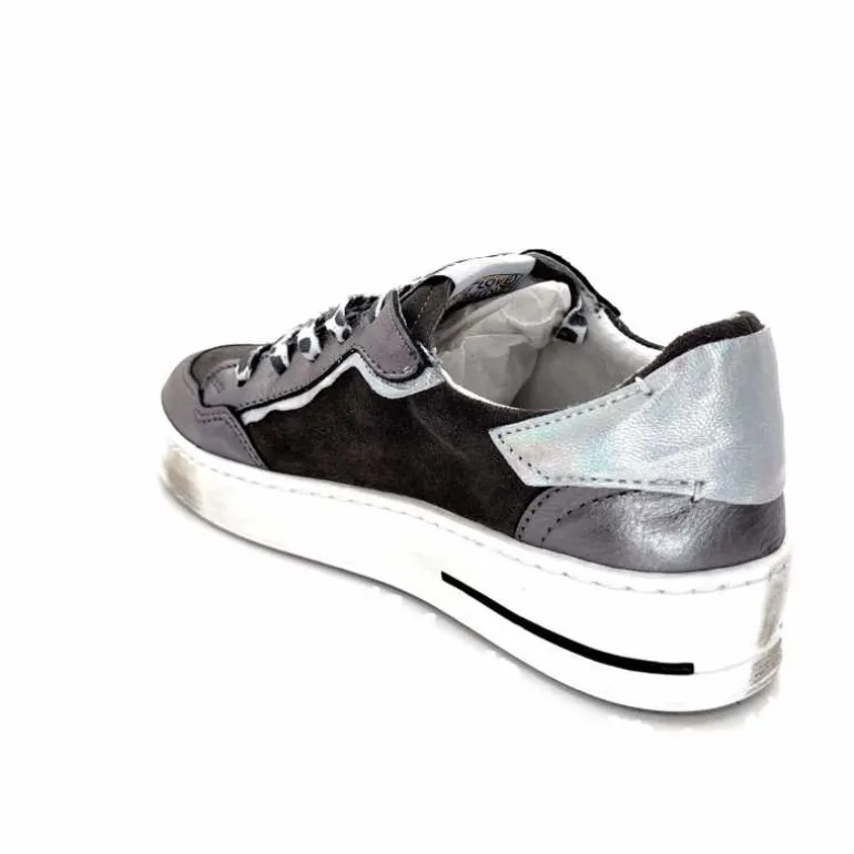 Semerdjian Baskets SMR23 Ales A625 Cuir Métallique Gris Daim Gris GrisMétal Store