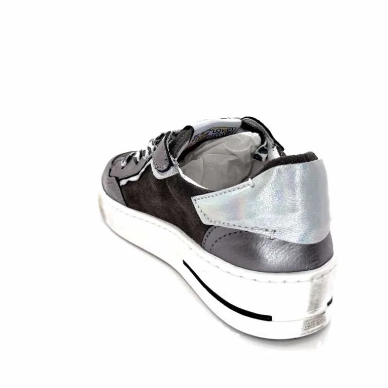 Semerdjian Baskets SMR23 Ales A625 Cuir Métallique Gris Daim Gris GrisMétal Store