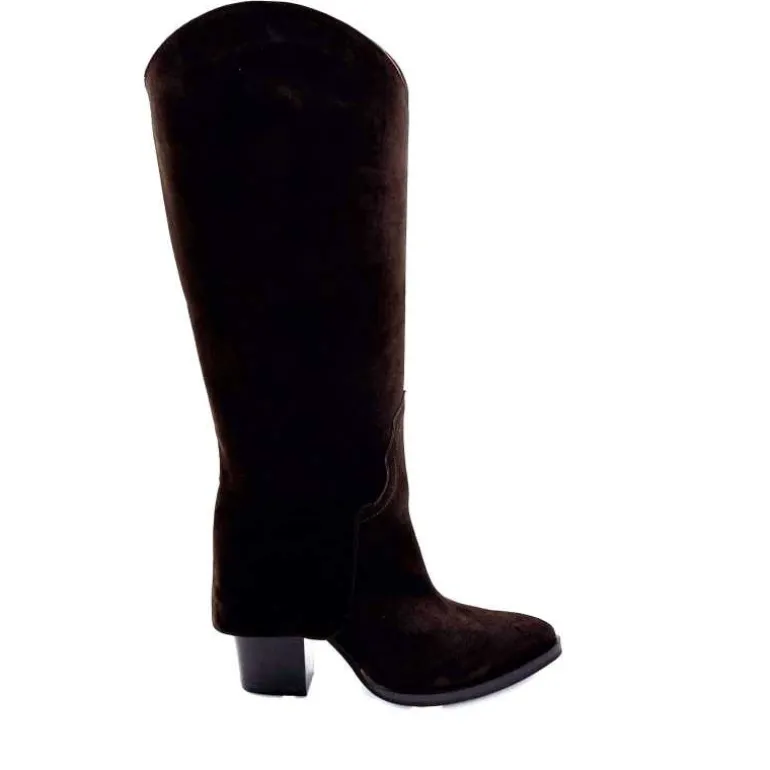 martinat t Bottes à Talon Ivoire 3782 Daim Foncé Marron Flash Sale