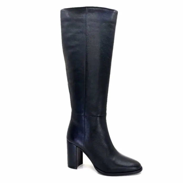 Ivoire0104a Bottes à Talons Ivoire 52108 Cuir Noir Cheap