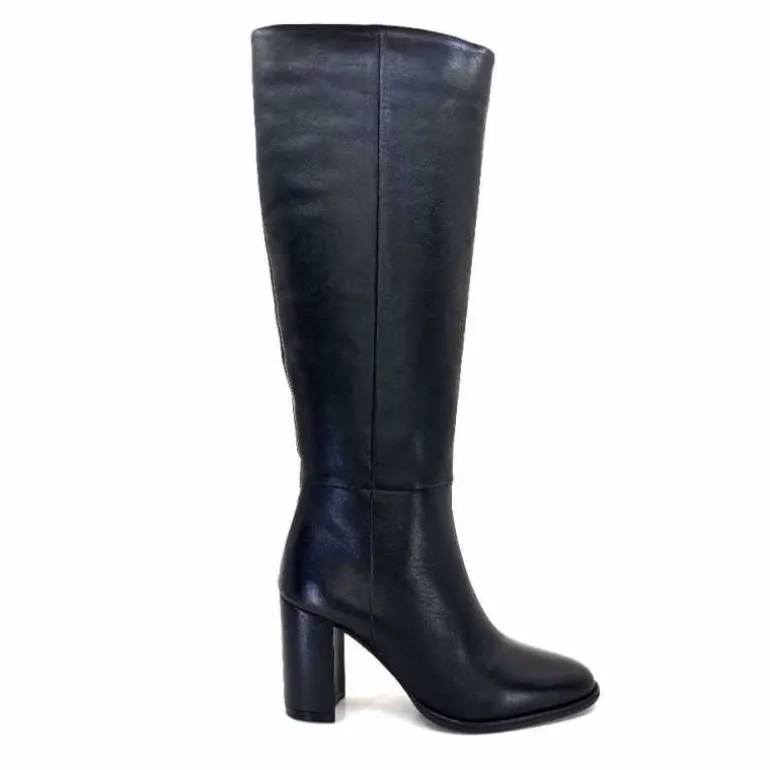 Ivoire0104a Bottes à Talons Ivoire 52108 Cuir Noir Cheap