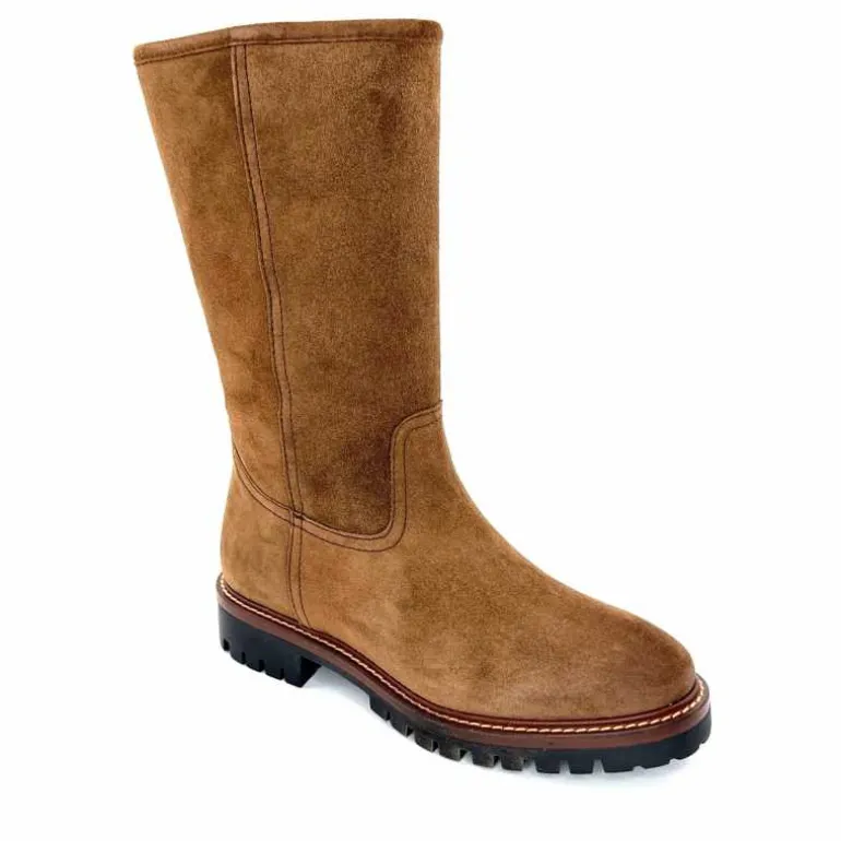 Alpe Bottes Fourrées 5206 Daim Castagna Marron Fashion
