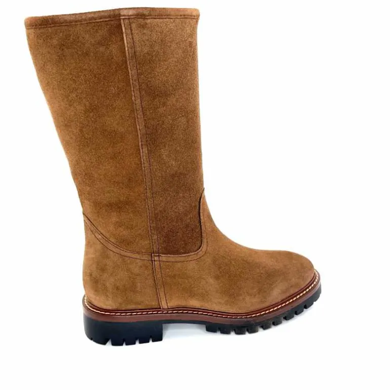 Alpe Bottes Fourrées 5206 Daim Castagna Marron Fashion