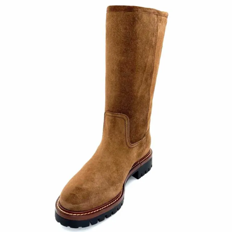 Alpe Bottes Fourrées 5206 Daim Castagna Marron Fashion