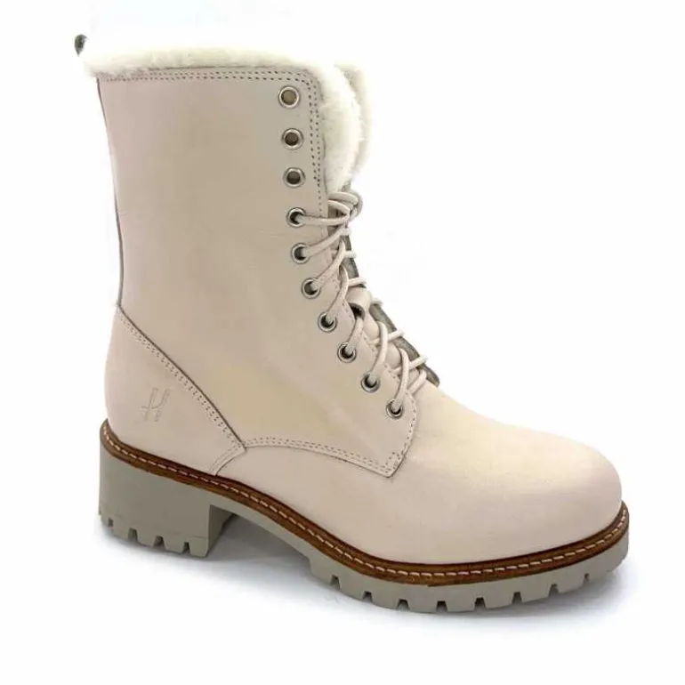gemilli sarl - hooper Bottes Fourrées Hooper Shoes Alix Cuir Crème Cheap