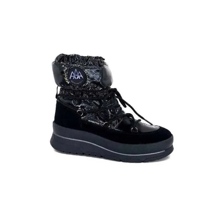 Ivoire0174a Bottines de Neige Ivoire 8666 Textile Noir Clearance