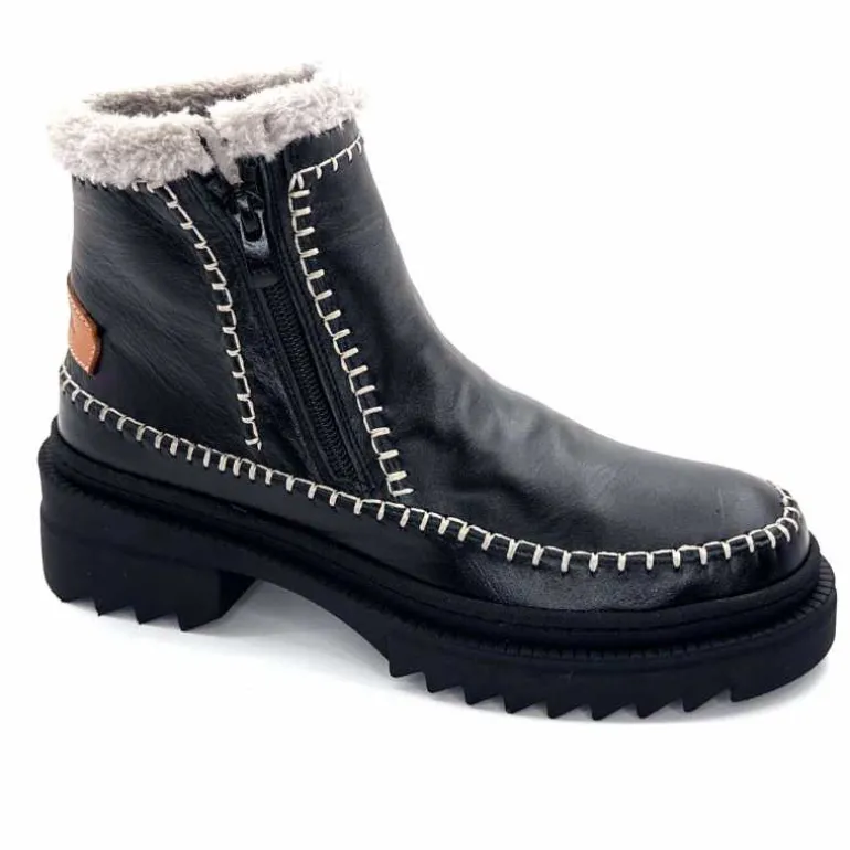 gemilli sarl - hooper Bottines Fourrées Hooper Melen Cuir Noir Store