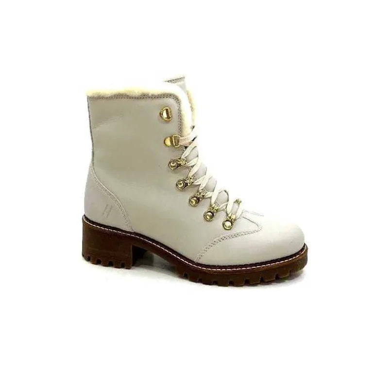 gemilli sarl - hooper Bottines Fourrées Hooper Shoes Albe Cuir Panna Crème New
