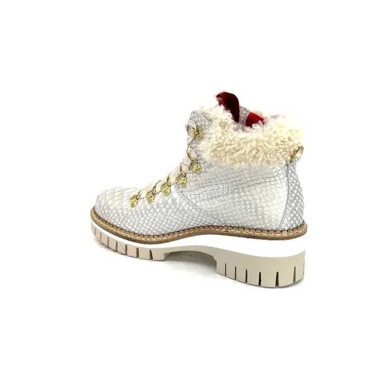 new italia Bottines Fourrées 2415464 Cuir Perla &amp; Doré Blanc Online