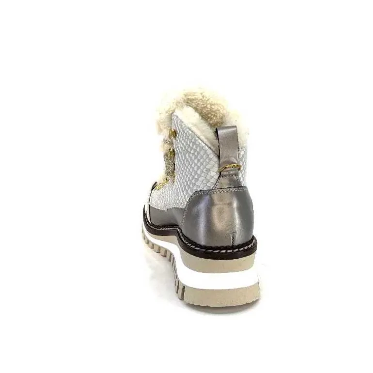 new italia Bottines Fourrées 24154646 Perla Cuir &amp; Doré Blanc Store