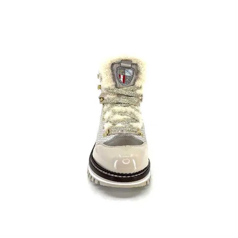 new italia Bottines Fourrées 24154646 Perla Cuir &amp; Doré Blanc Store