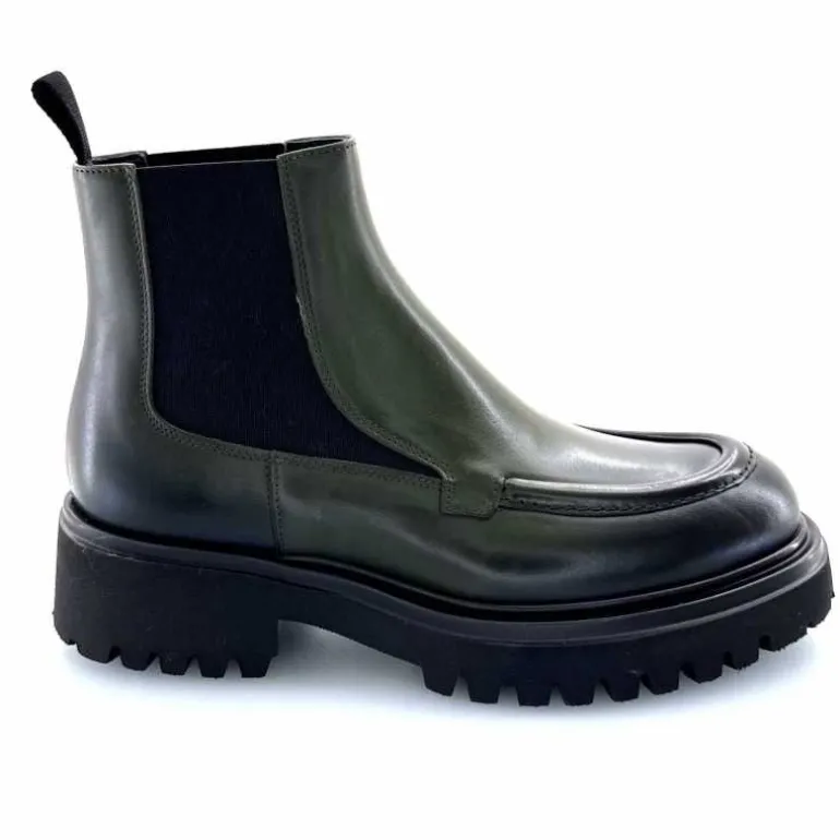 Guglielmo Rotta Bottines Willard Ranch Cuir Kaki Outlet