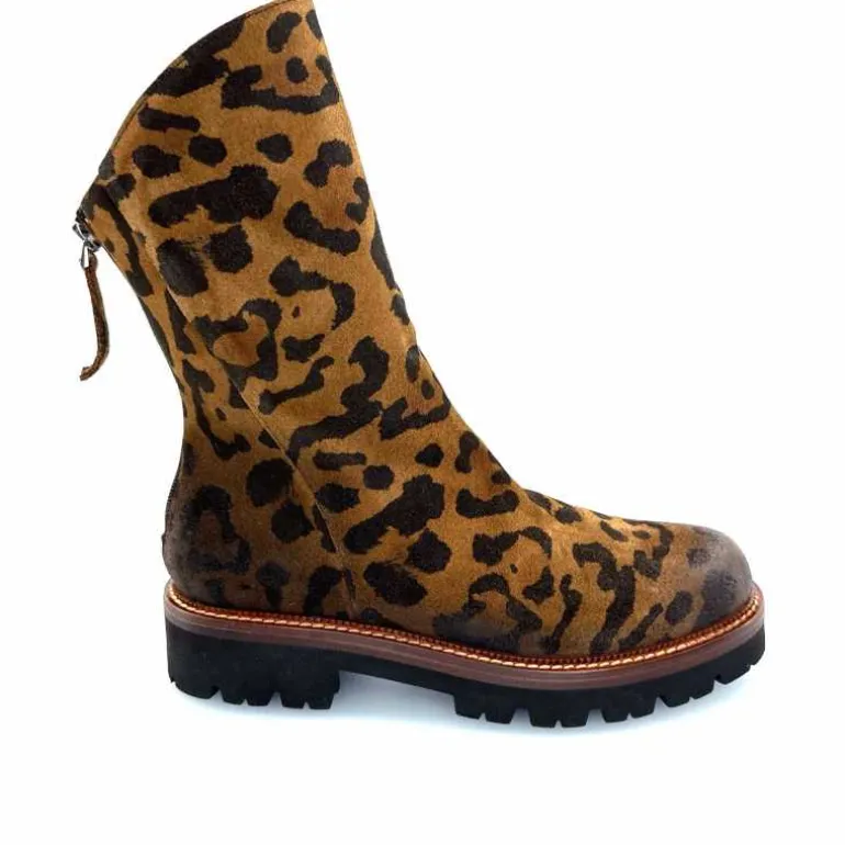 Ivoire0156 Bottines Ivoire 3270 Carrie Daim Imprimé Léo Marron Cheap