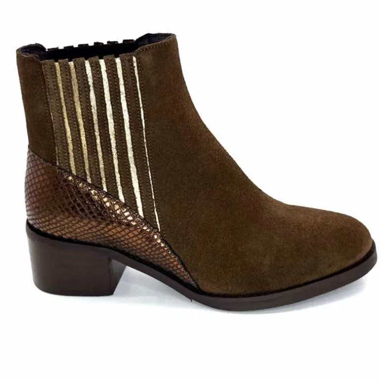 We Do Bottines Ivoire 99885 Daim Marron Cheap