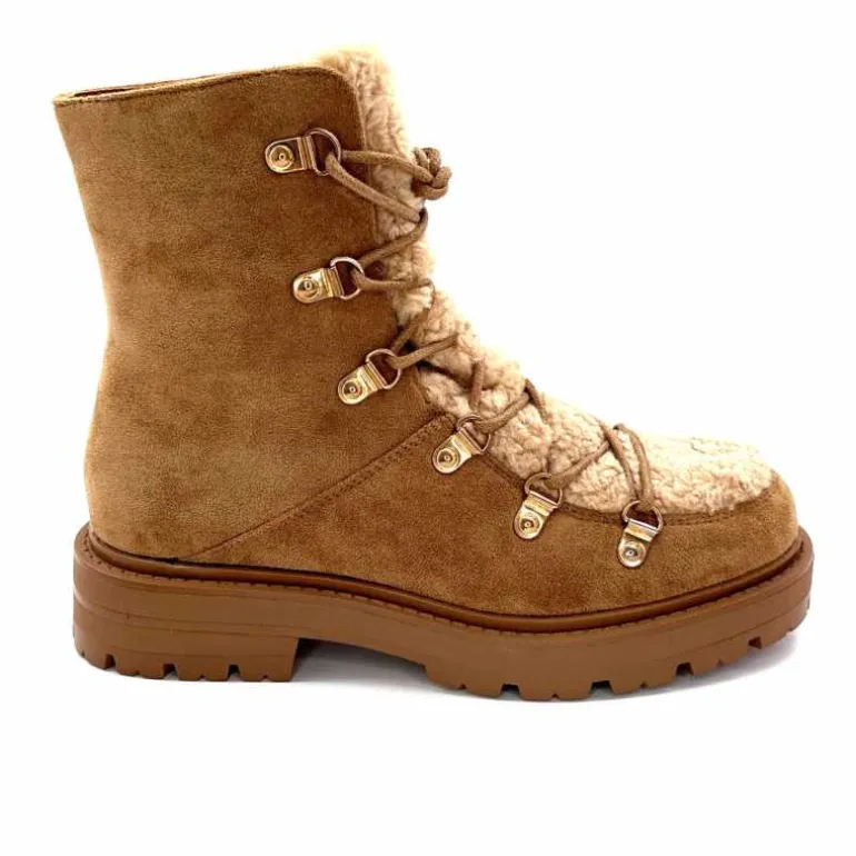svetonio - h.l calzature srl Bottines Ivoire 23136-43 Daim Taupe Camel Discount