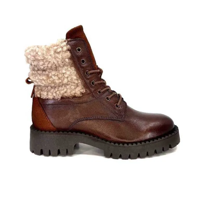 Ivoire0460a Bottines Ivoire Viyan Cuir Marron Flash Sale
