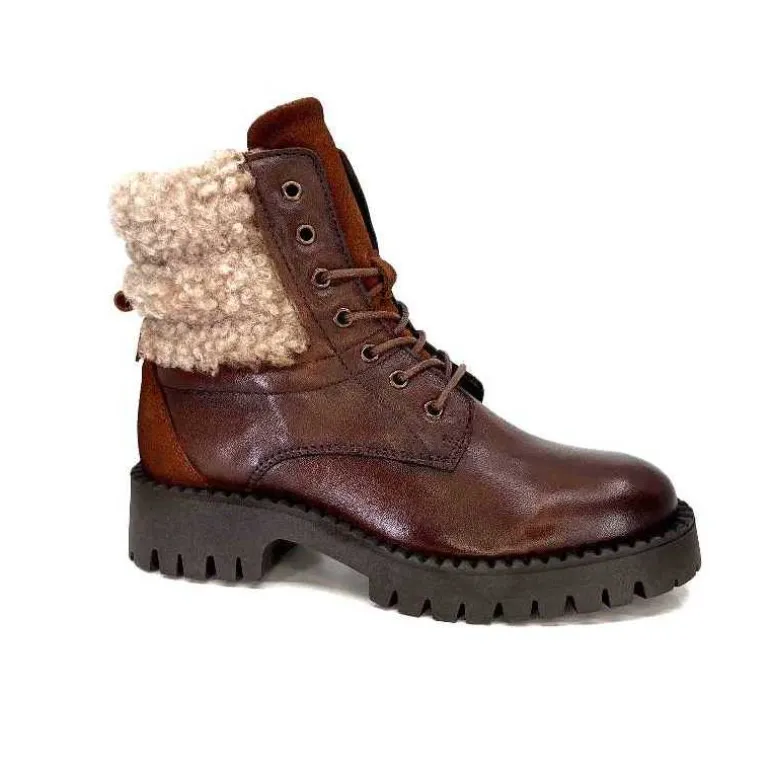 Ivoire0460a Bottines Ivoire Viyan Cuir Marron Flash Sale