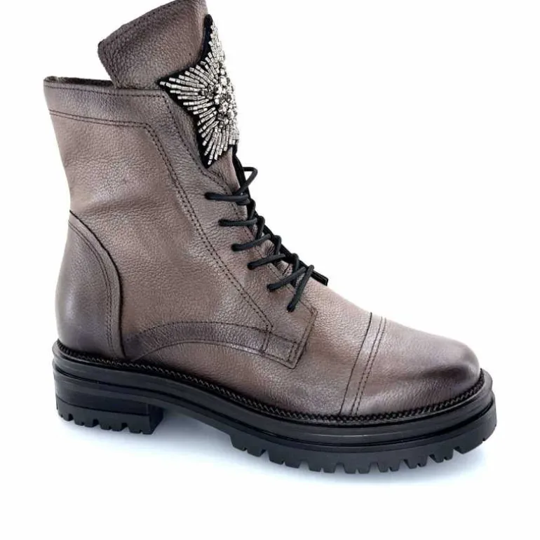 Mjus Bottines M77277 301 Cuir Bronzo Bijoux Argent Marron Outlet