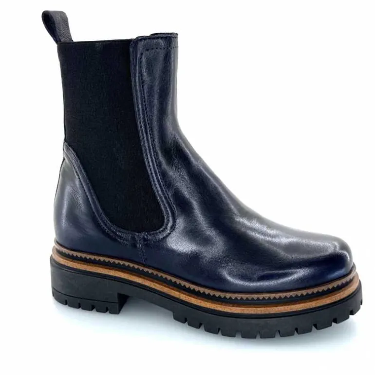 Mjus Bottines T60204 101 Cuir Bleu Foncé Marine Hot
