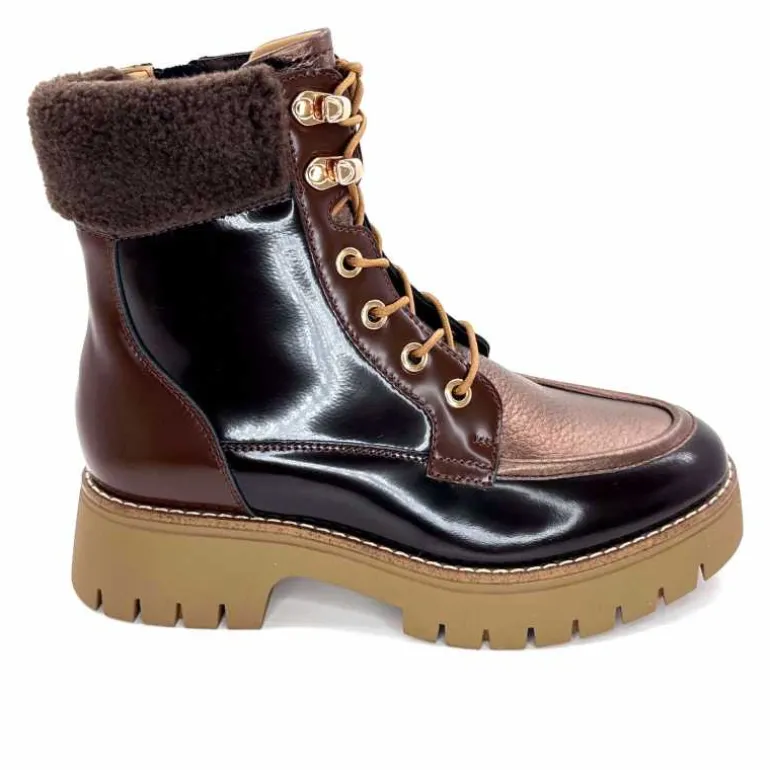 Regarde Le Ciel Bottines Candis 03 Cuir Glacé Marron New