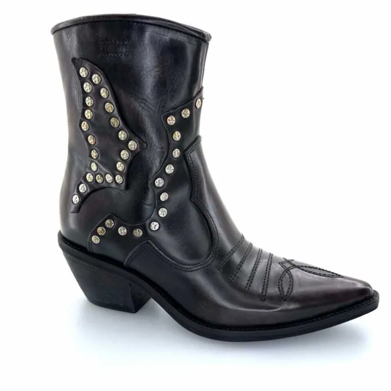 AS 98 Bottines Santiags AS98 B84203 Cuir Noir Discount
