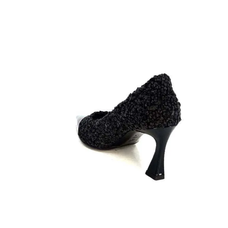moon flower - enzo di martino Escarpins Enzo Di Martino Eli 715 Textile Cuir Vernis Noir New