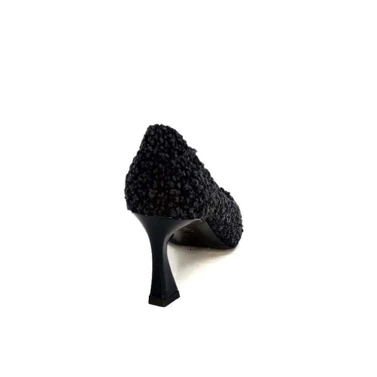 moon flower - enzo di martino Escarpins Enzo Di Martino Eli 715 Textile Cuir Vernis Noir New