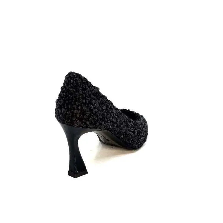 moon flower - enzo di martino Escarpins Enzo Di Martino Eli 715 Textile Cuir Vernis Noir New