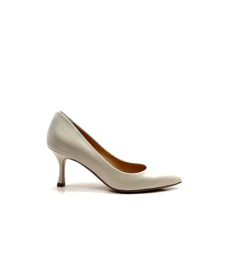 franco russo napoli fgr Escarpins Ivoire 1901 Cuir Crème Online
